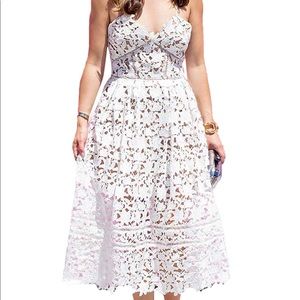 Self-portrait Inspired Dress- Lace Midi Dress NWOT